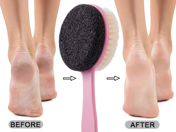 Long Handle Pumice Stone Brush for Feet Callus Remover