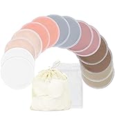wegreeco Bamboo Nursing Pads (14 Pack) + Laundry Bag &amp; Travel Storage Bag, 4.7 inch Option - Wash...