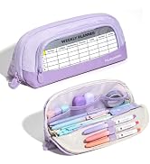 Four Candies Magnetic Triangular Pencil Pouch Purple | Magnetic Back Closure, Stain-Resistant PP ...