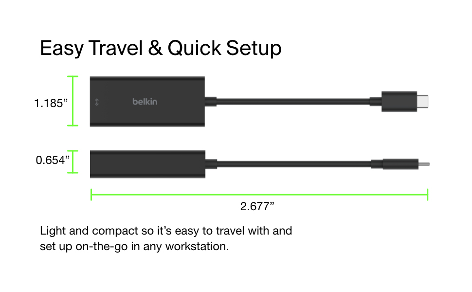 Belkin USB Type C to 2.5gb adapter