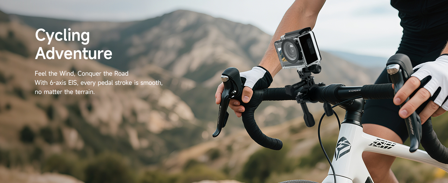 cycling action camera with EIS