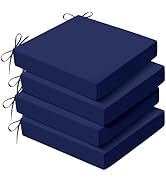 Zonamat Outdoor Chair Cushions set of 4, 19x19x3 Inch Waterproof &amp; Fade Resistant Patio Furniture...