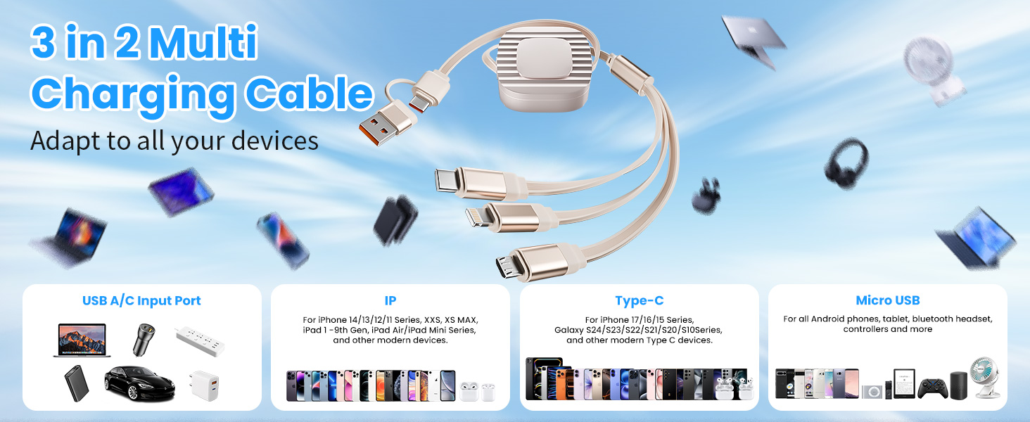 usb c multi charging cable