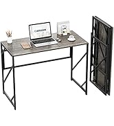 Elephance Folding Desk Writing Computer Desk for Home Office, No-Assembly Study Office Desk Folda...