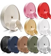 Cotton Webbing 1 Inch 33 Yards Mixed Color Cotton Webbing Straps for Bags Handles, 1 Inch Weave W...