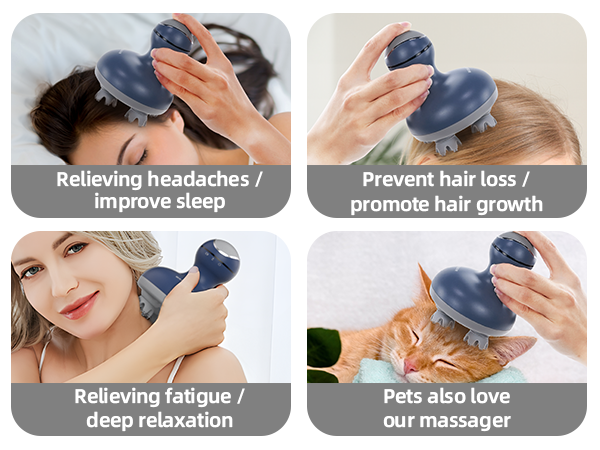 head massager, scale massager, hair massager, Electric Scalp Massager Waterproof