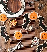 Halloween banner with bats and pumpkins