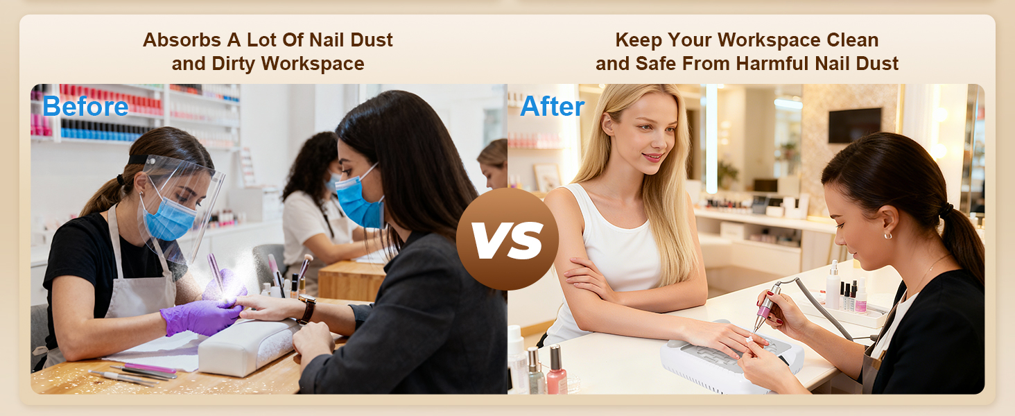 nail dust collector with hand rest