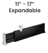 image of 4 inch tall short black drawer divider with caption at the bottom