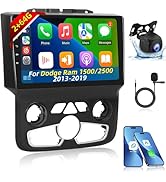 EKAT [2+64G] Android Car Stereo for Dodge Ram 1500/2500 (for Auto A/C) 2013-2019 - 9 Inch Touch S...