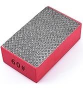 EGOFIX 1pcs Diamond Hand Polishing Pads for Ceramic Tile Glass Grinding,Sanding Blocks Polishing 60#