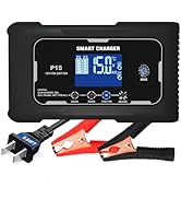 Car Battery Charger, 12V/24V 15 Amp Battery Charger for Lead-Acid(AGM/Gel/SLA/EFB) and LiFePO4, A...