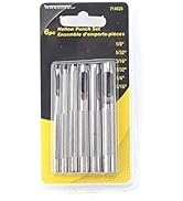 WINB Leather Hole Punch, Leather Punch 6-pcs Round Steel Leather Craft Hollow Hole Punch 1/8“-5/1...