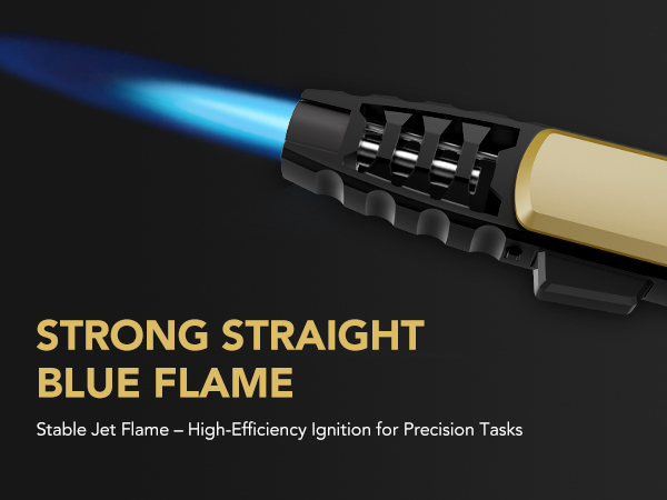 TBTeek Butane Torch Lighter - Adjustable Jet Flame Lighter, Refillable Bright Fire Blow Torch