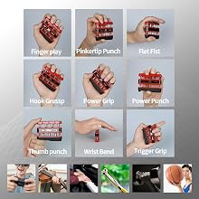 Various Grip Exercise Positions