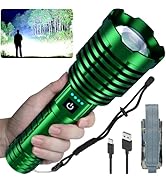 Super Bright LED Flashlight 1800000 High Lumens, Rechargeable Handheld Flashlights Powered by Bat...