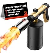 ThermoMaven Propane Torch with One-Touch Max Fire, Cooking Blow Torch Gun with a Safety Lock, Cha...