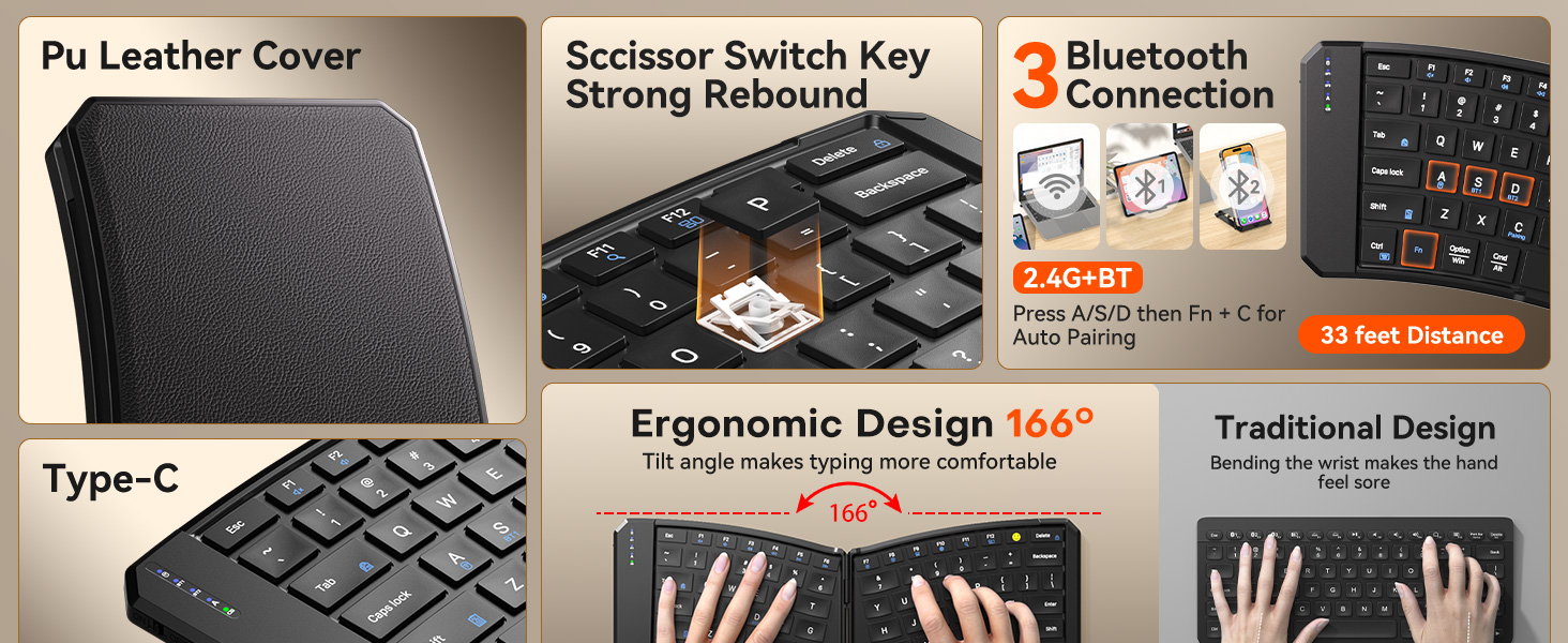 PU Leather Cover Sccissor Switch Key