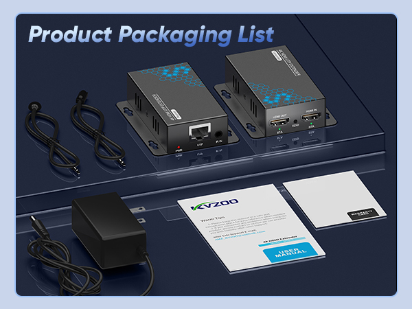 4K HDMI Extender HDMI Over Ethernet CAT5e CAT6 CAT6a CAT7 KVZOO HDMI Transmitter Receiver