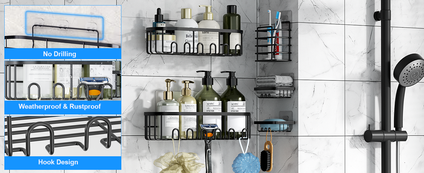 Adhesive Bathroom Rack
