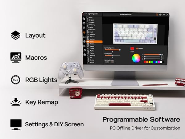 AK820 PRO Wireless Mechanical Gaming Keyboard with Screen