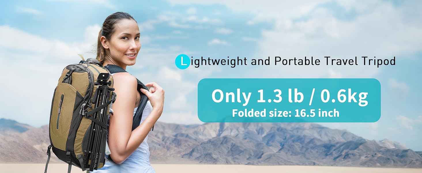 Lightweight and portable Travel Tripod
