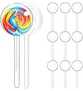 Lollipop Packing Box Candy Case 12Pcs Transparent Lollipop Case Round Candy Box Container Clear D...