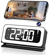 2K Clock Camera, 5G&amp;2.4G WiFi Nanny Security Camera Indoor with Phone App, Pet Cam for Home with ...