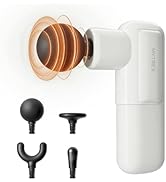 MYTREX Mini Massage Gun, Portable Deep Tissue Percussion Massager with 4 Heads, Ultra-Quiet Light...