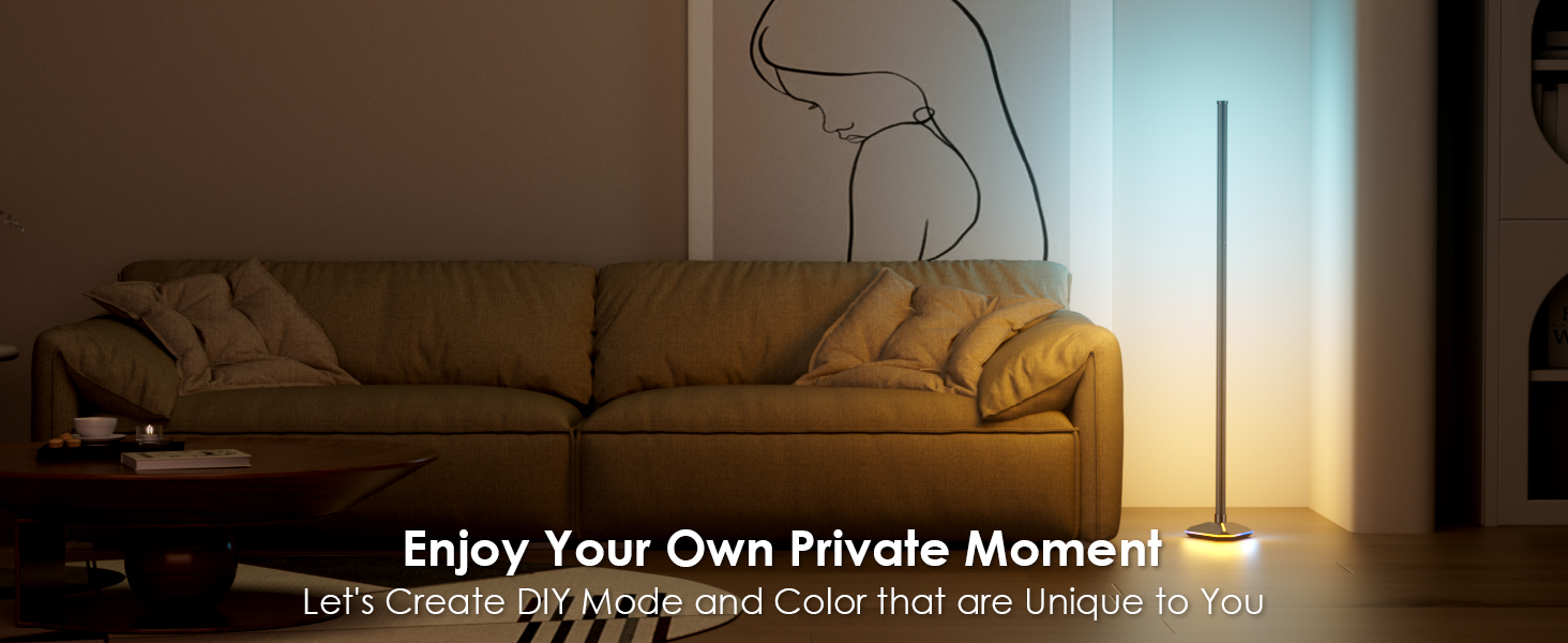 led corner floor lamp