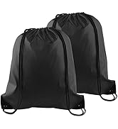 KUUQA 2 Pcs Drawstring Backpack Bags Sports Cinch Sack String Backpack Storage Bags for School Gy...