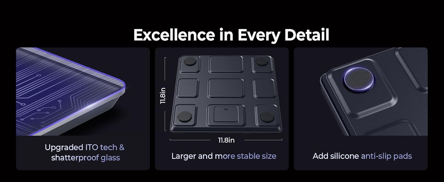 Professional Smart Scale for Body Weight, BMI, Body Fat, Muscle Mass