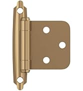 Amerock BPR3429CZ | Cabinet Hinge | Variable Overlay Self Closing Face Mount | Champagne Bronze |...