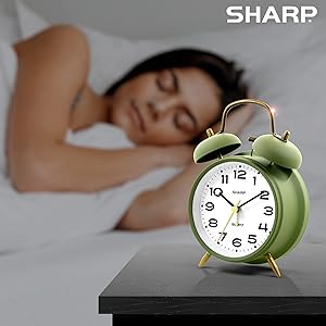bedside alarm clock with loud alarm battery operated dependable clock twin bell old fashioned alarm