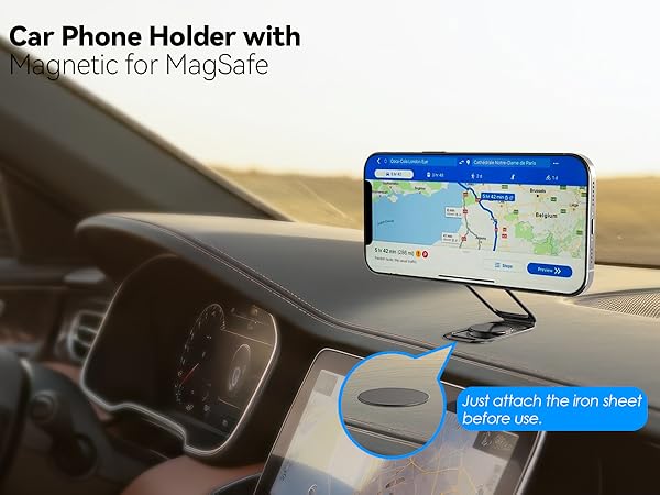 car phone holder with magnetic for magsafe