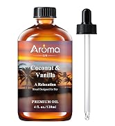 Coconut Vanilla Fragrance Oil for Diffusers &amp; Home Fragrance 4 Fl Oz | Scented Oil for Home Diffu...
