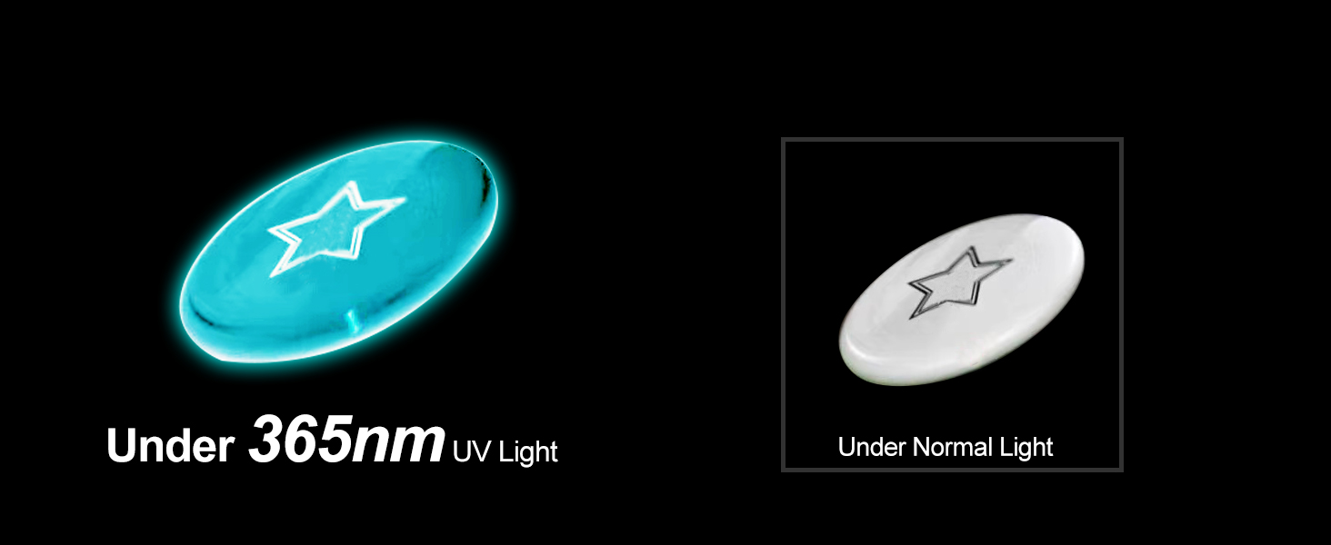 UV flashlight to charge flying discs