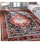 YJ.GWL Area Rug 4x6 Washable Bedroom Rug, Soft Accent Rugs for Living Room Dining Room, Non-Slip ...