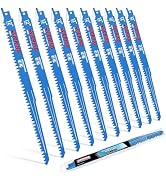 VICRING Reciprocating Saw Blades 12 Inch for Wood Cutting and Pruning, 5 TPI High Carbon Steel, B...