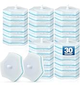 Ksend Toilet Bowl Cleaners - 30 Pack, Powerful Toilet Wand Refills, Disposable Toilet Brush Repla...
