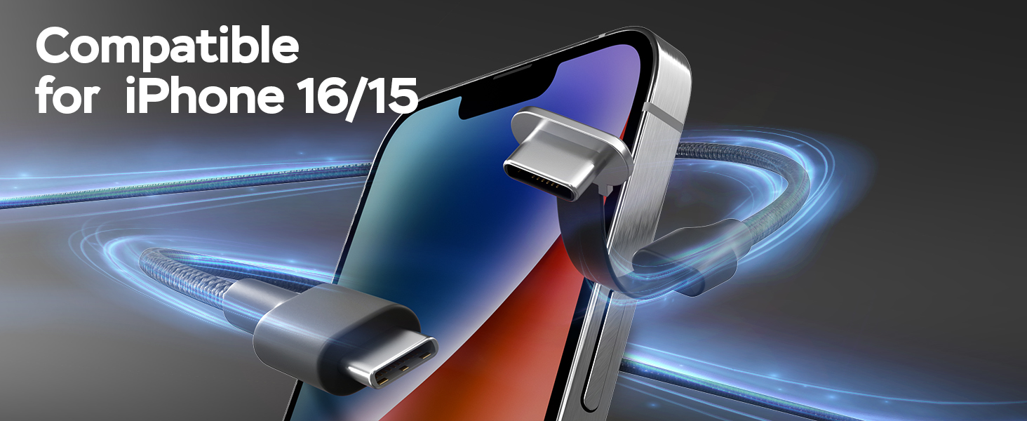 iPhone 16 15 charging cable usb c