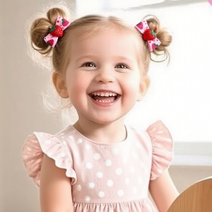 Hair Bows for Girls,strawberry hair clips,red hair clips,bow clips for baby girls,strawberry bow