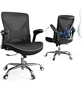 Ergalithic Office Home Ergonomic Desk Chair-Computer X-Shaped Chair Mesh PU Leather with Adjustab...