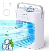 Portable Air Conditioners Cooling Fan, XAMATTS 3 Speeds Evaporative Mini Air Conditioner Portable...