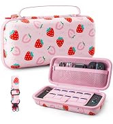 PAWDIARY for Nintendo Switch 2(2025) Pink Carrying Case Protector, Girly Strawberry Switch 2 Trav...