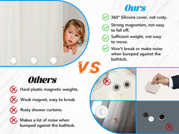 magnetic shower curtain weights