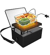 Portable Oven, 110V Portable Food Warmer Personal Portable Oven Mini Electric Heated Lunch Box fo...