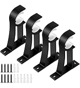 Curtain Rod Bracket, Heavy Duty Curtain Rod Holders Single Decorative Rod Hooks Hanger Fit for 1 ...