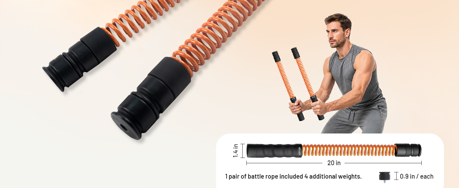 ATIVAFIT Battle Ropes for Home Gym