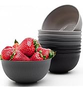 MKYHBOO Wheat Straw Cereal Bowls, 9 Pcs Unbreakable Bowl Sets, 23oz Wheat Straw Soup Dinnerware S...